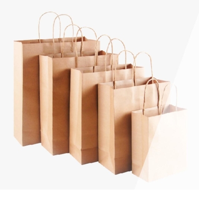 Sacs de cadeau de Brown Papier d'emballage d'emballage de sac de papier d'épicerie pour des achats