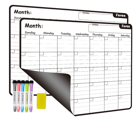 Calendrier mensuel adapté aux besoins du client de tableau blanc de réfrigérateur de calendrier de réfrigérateur magnétique