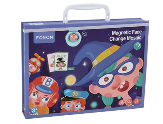 Puzzle drôle magnétique de puzzle de visage de jouets éducatifs en bois d'enfant en bas âge d'ECO pendant 2 années