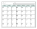 Panneau sec d'effacement de calendrier de planificateur mensuel magnétique horizontal épais de réfrigérateur X 16,9 13inch