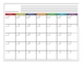 Planificateur magnétique mensuel de calendrier de réfrigérateur d'effacement sec d'OEM horizontal