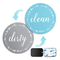 ROHS petit lave-vaisselle rond Clean Sign Magnets de 3 pouces réutilisable pour le réfrigérateur