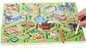 Puzzle magnétique en bois Maze Board Game Educational Toys de circulation urbaine d'enfants