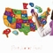 44 morceaux Etats-Unis magnétiques tracent la géographie d'amusement de puzzle pour des enfants vieillit 4+